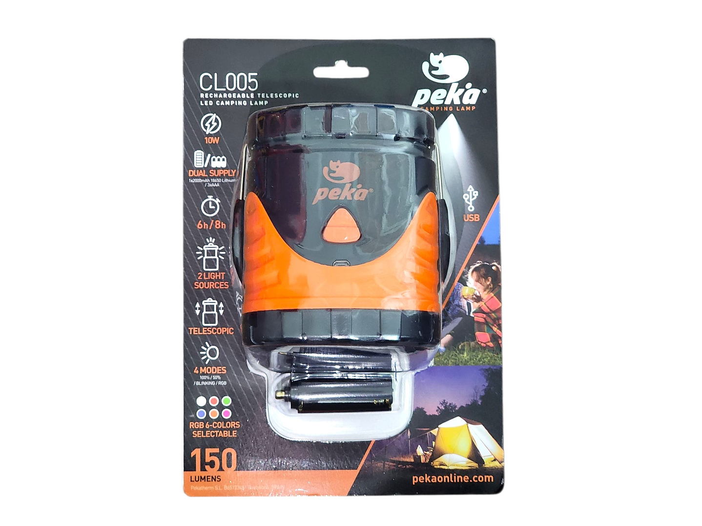 Linterna LED 3w/10w Telescópica Recargable CL005 Peka 7