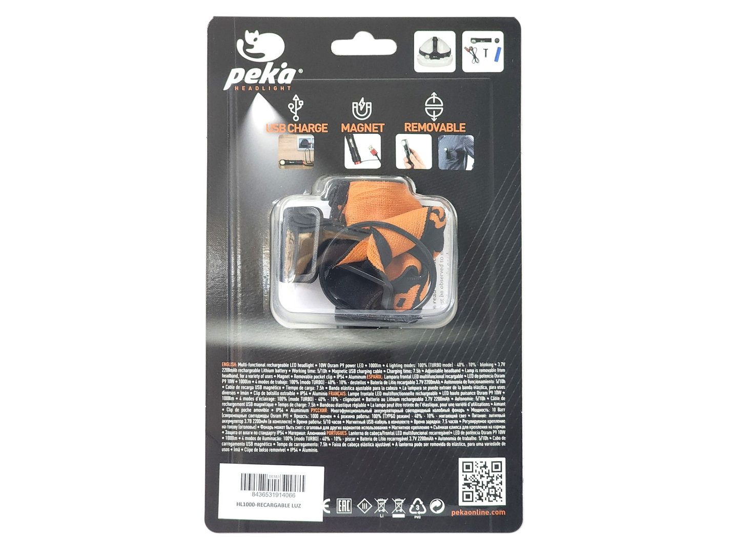 Lámpara Multifuncional LED 10W Recargable 1000lm HL1000 Peka 9