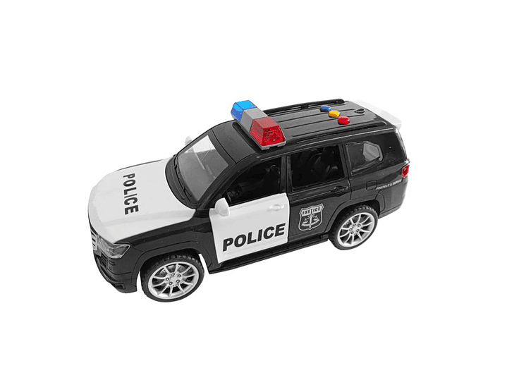 Juguete Camioneta Policía Fricción Lancha Luz Sonido DBG1667 3