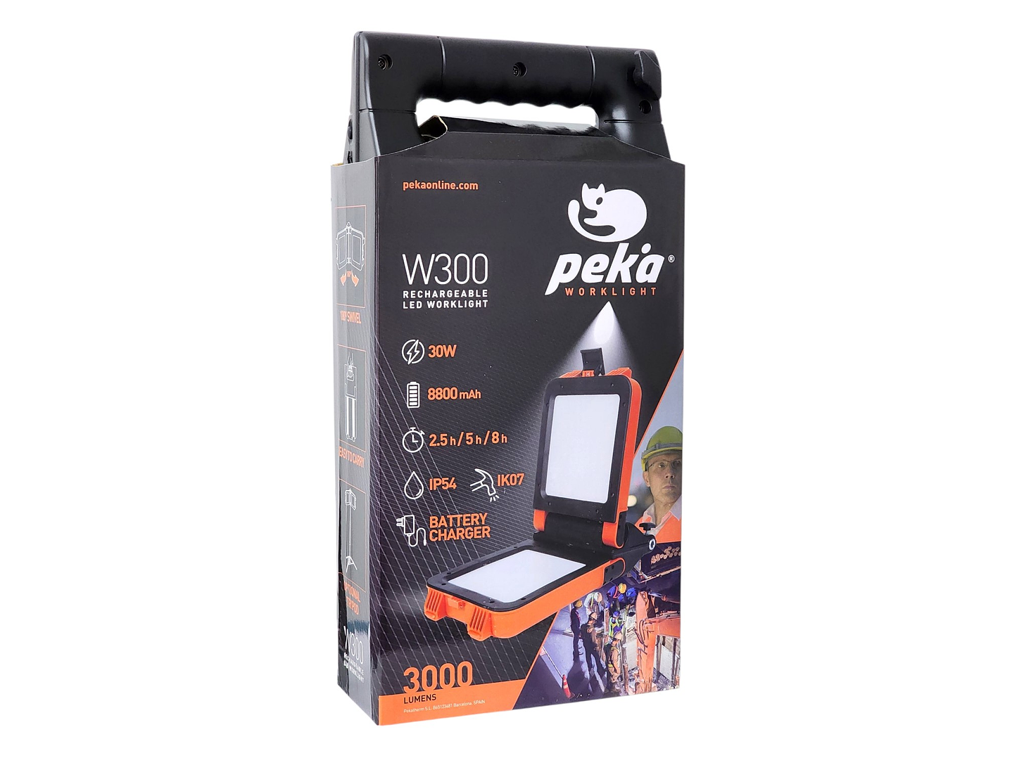 Luz de trabajo LED 30W Recargable Doble Panel W300 Peka 6