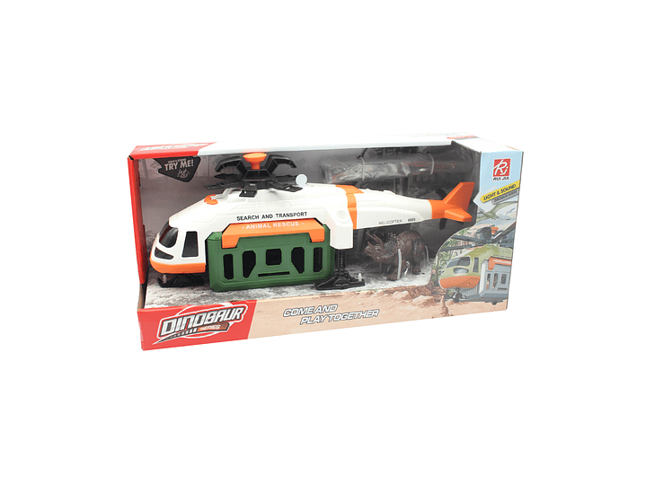 Juguete Helicóptero Transp Dinosaurio Sonido Rescate DBG1672 1
