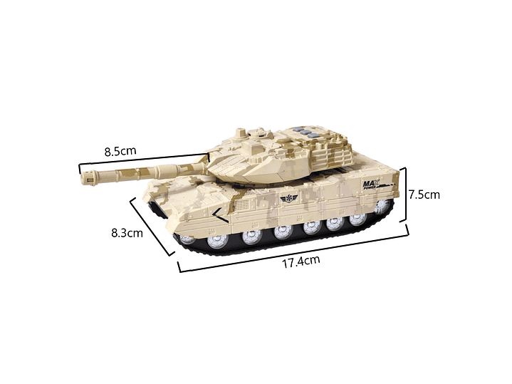 Juguete Tanque Guerra Militar Luz/ Sonido/ Fricción DBG1668 4