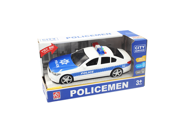 Juguete Auto Policía Con Luces Sonido Y Fricción DBG1674 1