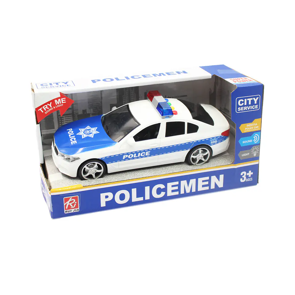 Juguete Auto Policía Con Luces Sonido Y Fricción DBG1674 1