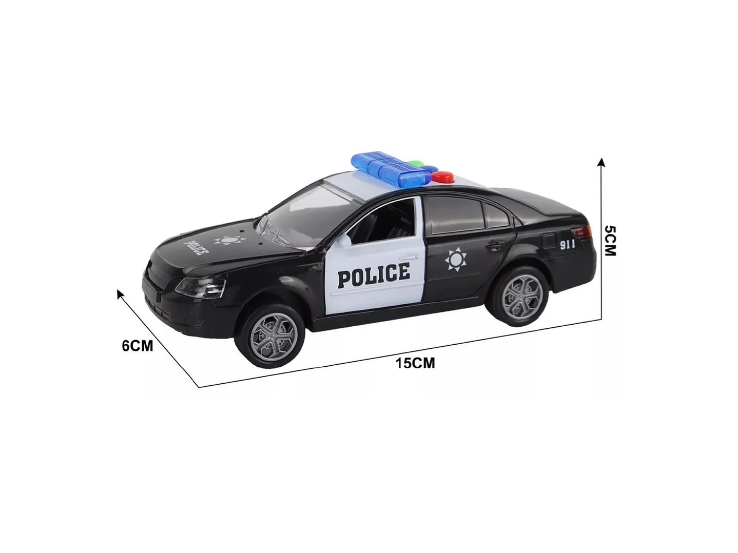 Juguete Auto Policía Patrulla Luces Sonido Fricción DBG1675 4