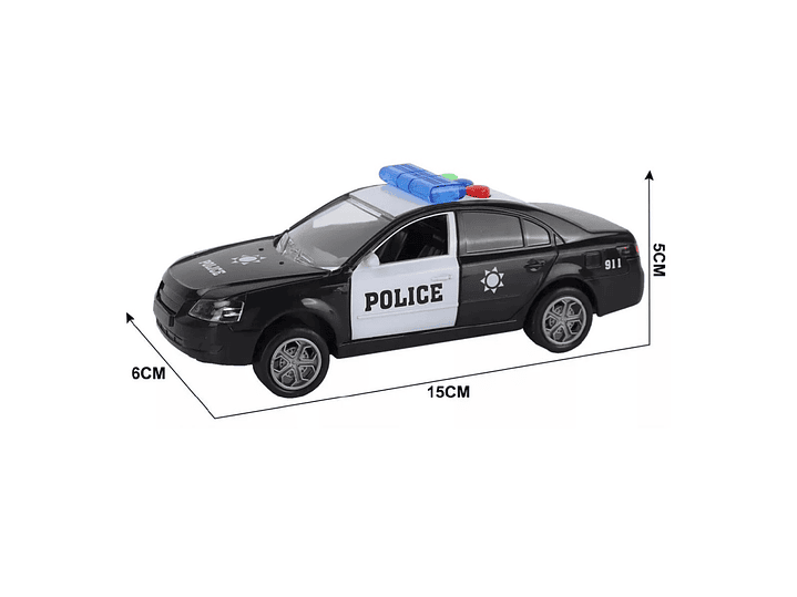 Juguete Auto Policía Patrulla Luces Sonido Fricción DBG1675 4