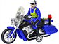 Juguete Moto Policía Luz Sonido Fricción Sujeto Poli DBG1677 - Miniatura 1