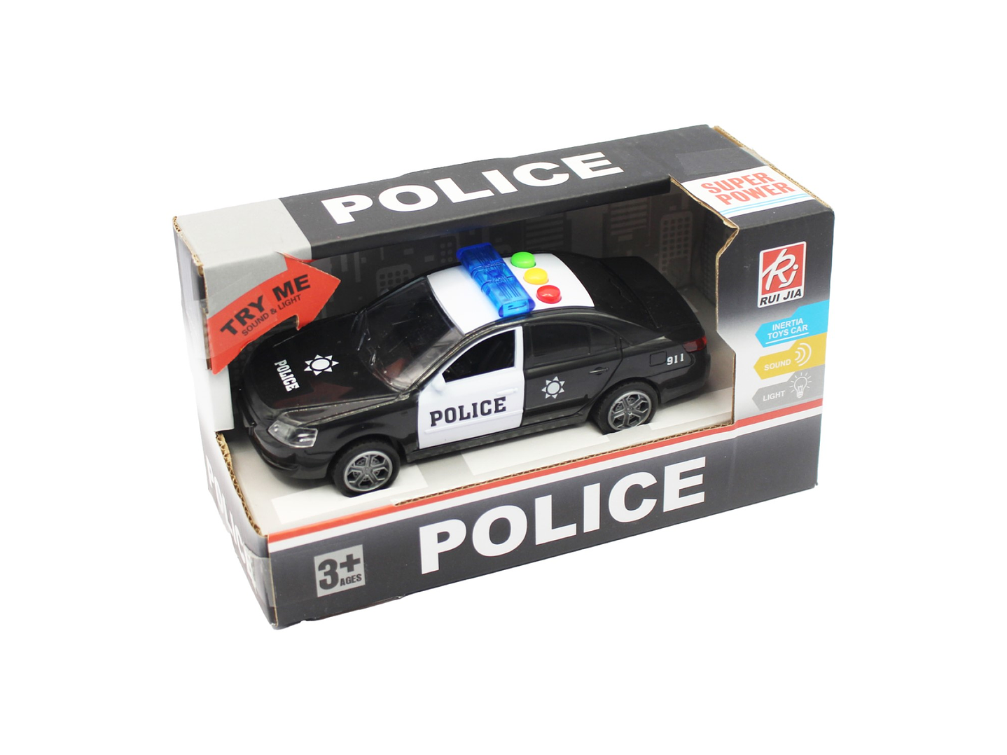 Juguete Auto Policía Patrulla Luces Sonido Fricción DBG1675 5