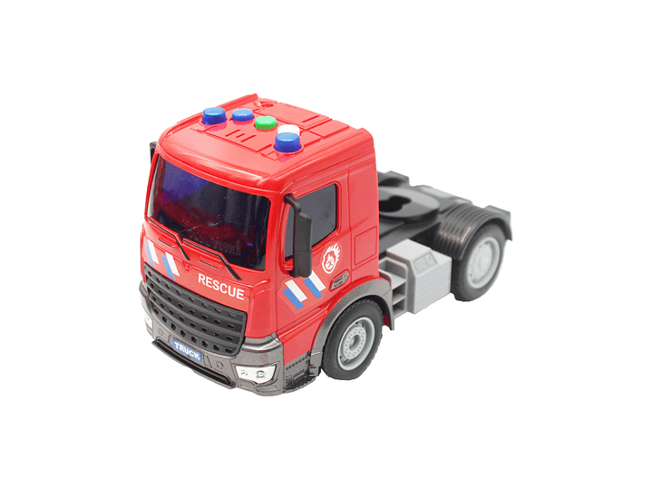 Set Camión Helicóptero Auto Rescate Sonido Fricción DGB1670 7