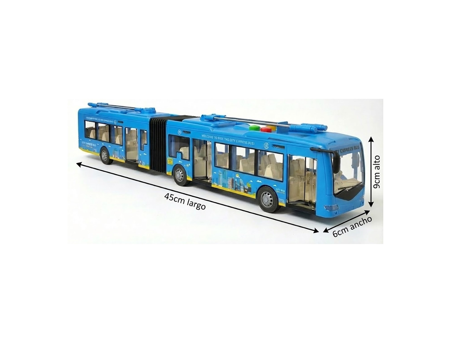 Juguete Autobús Articulado Luz Sonido Fricción DBG1676 3