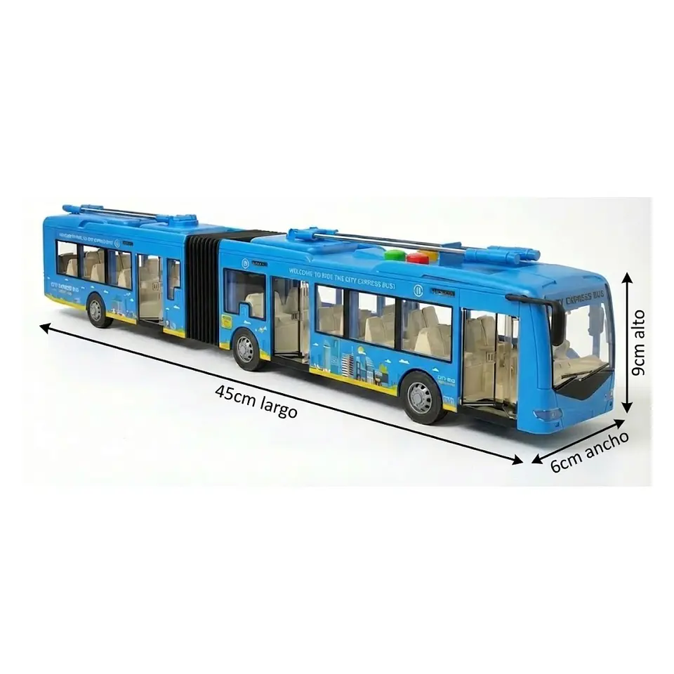Juguete Autobús Articulado Luz Sonido Fricción DBG1676 3