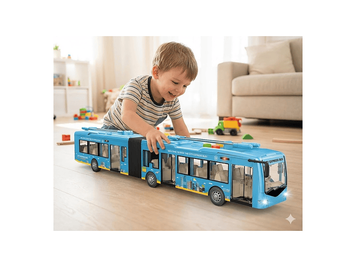 Juguete Autobús Articulado Luz Sonido Fricción DBG1676 5