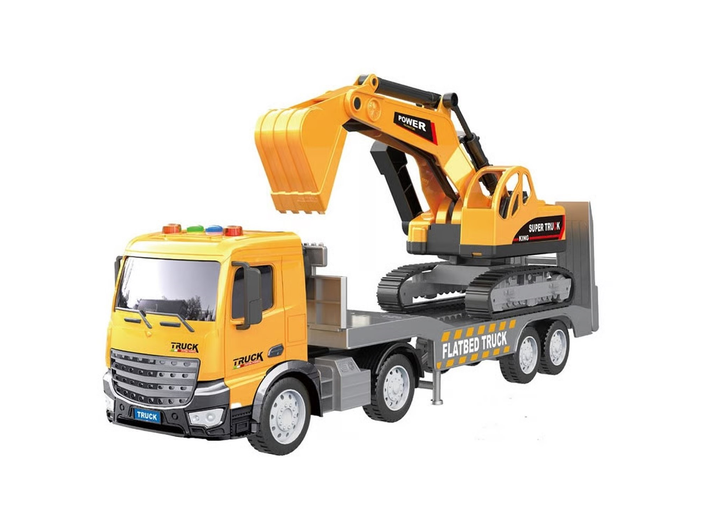 Juguete Camión Plataforma Y Excavadora Luz Sonido DBG1679 1