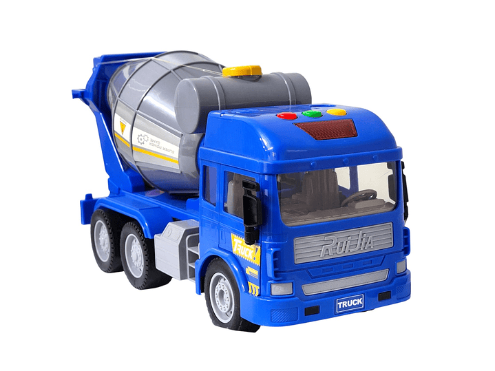 Juguete Camión Hormigonera Luz Sonido Fricción DBG1678 Azul 4