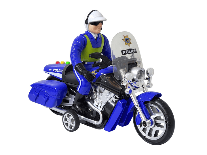 Juguete Moto Policía Luz Sonido Fricción Sujeto Poli DBG1677 5