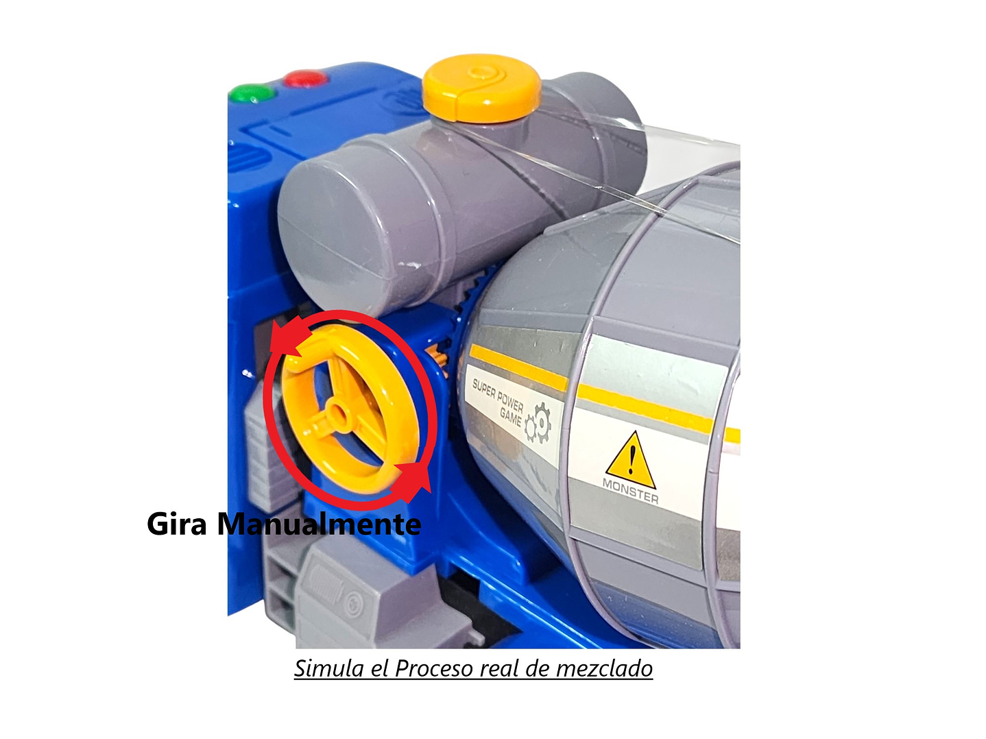 Juguete Camión Hormigonera Luz Sonido Fricción DBG1678 Azul 6