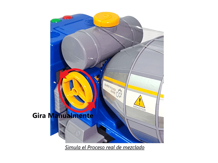 Juguete Camión Hormigonera Luz Sonido Fricción DBG1678 Azul 6