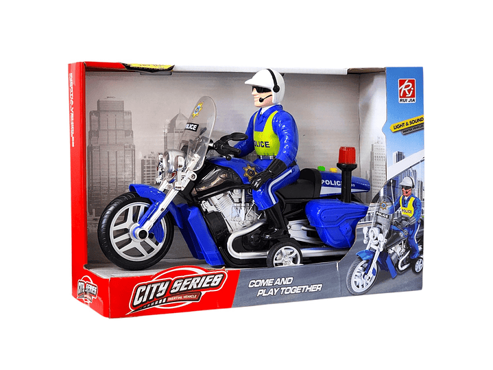 Juguete Moto Policía Luz Sonido Fricción Sujeto Poli DBG1677 6