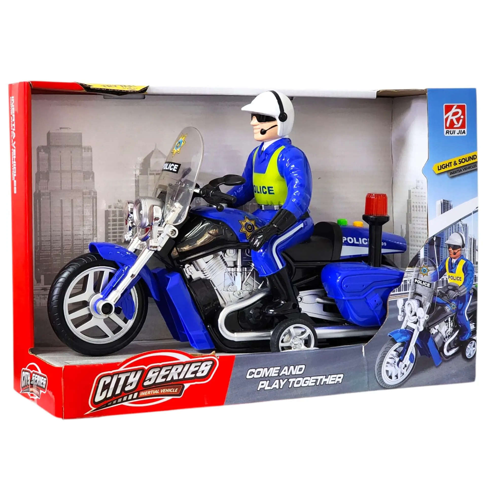 Juguete Moto Policía Luz Sonido Fricción Sujeto Poli DBG1677 6