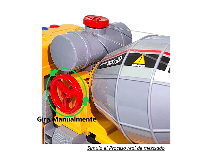 Juguete Camión Hormigonera Sonido Fricción DBG1678 Amarillo 6