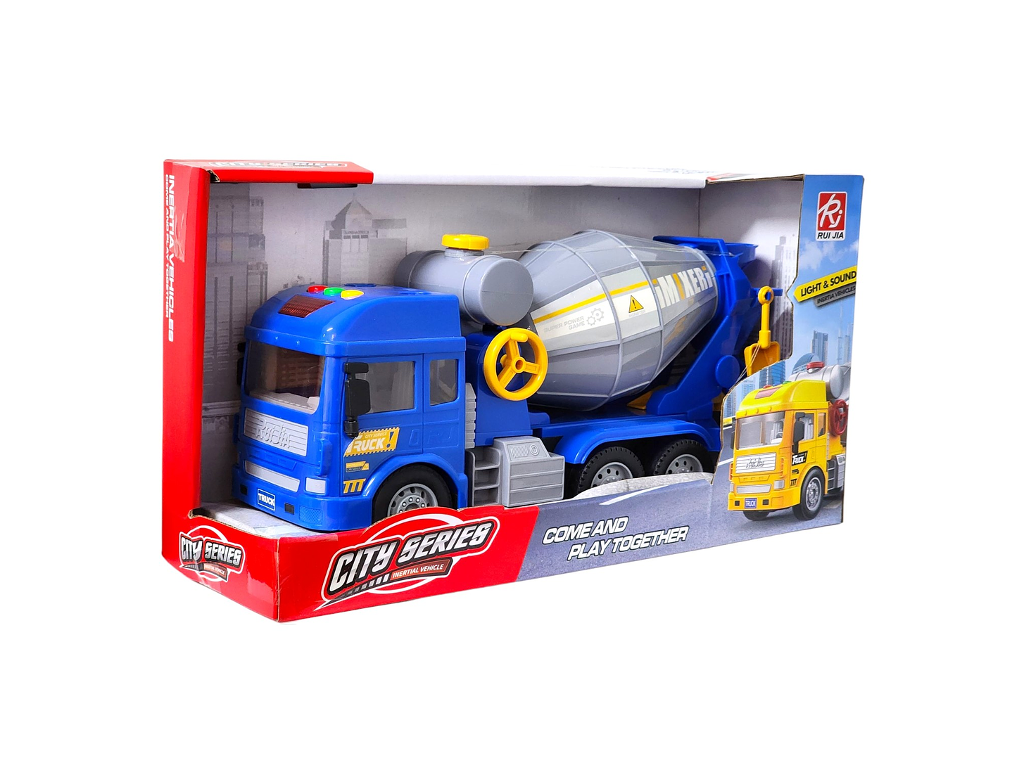 Juguete Camión Hormigonera Luz Sonido Fricción DBG1678 Azul 8