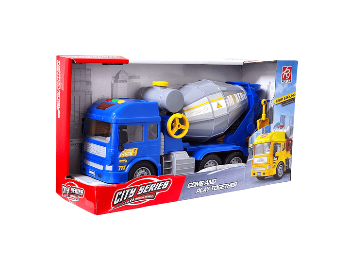 Juguete Camión Hormigonera Luz Sonido Fricción DBG1678 Azul 8