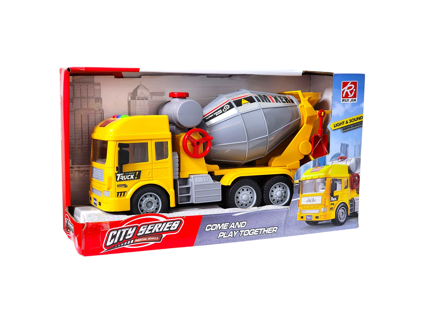 Juguete Camión Hormigonera Sonido Fricción DBG1678 Amarillo 8