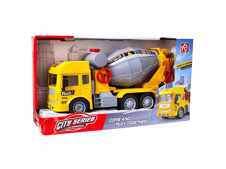 Juguete Camión Hormigonera Sonido Fricción DBG1678 Amarillo 8