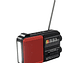 Radio Portátil Solar AM FM SW LED 15W TL653R Tecnolab Rojo - Miniatura 3