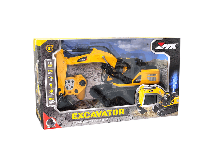 Juguete Retroexcavador RC Esc 1:18 Sonido 11 Canales DBG1692 2