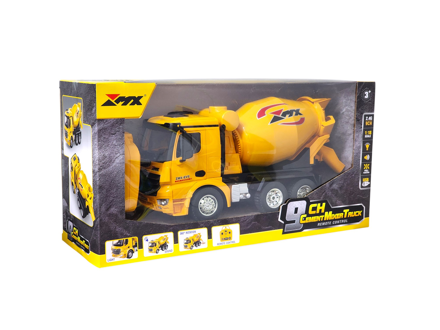 Juguete Camión Hormigonera RC Esc 1:18 Luz Sonido DBG1693 2
