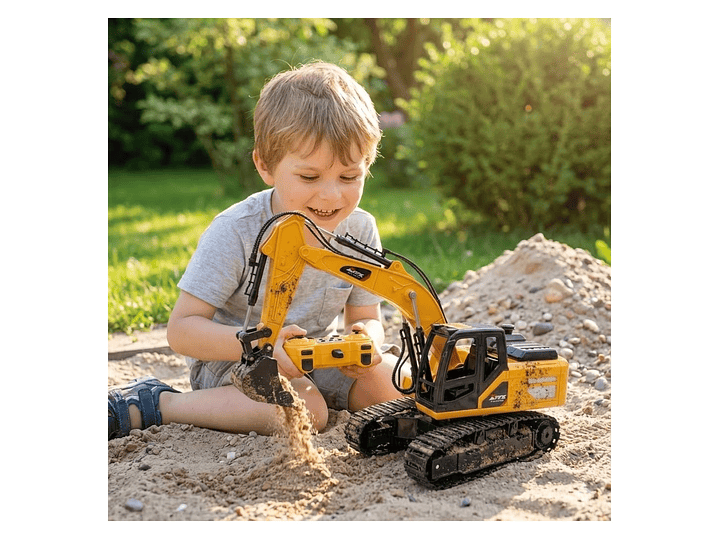 Juguete Retroexcavador RC Esc 1:18 Sonido 11 Canales DBG1692 4