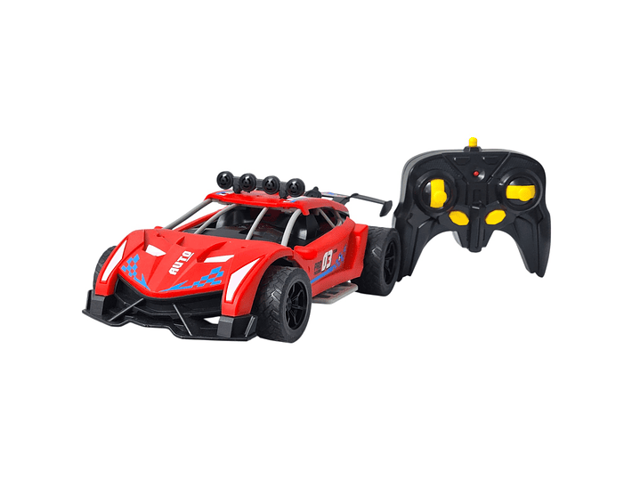 Auto de carrera RC Luz Música y Vapor Trasero DBG1759R Rojo 1
