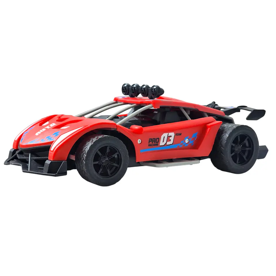 Auto de carrera RC Luz Música y Vapor Trasero DBG1759R Rojo 2