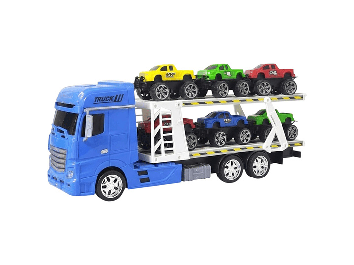 Juguete Camión Transportador Mosquito + 6 Autos DBG1614BL 1