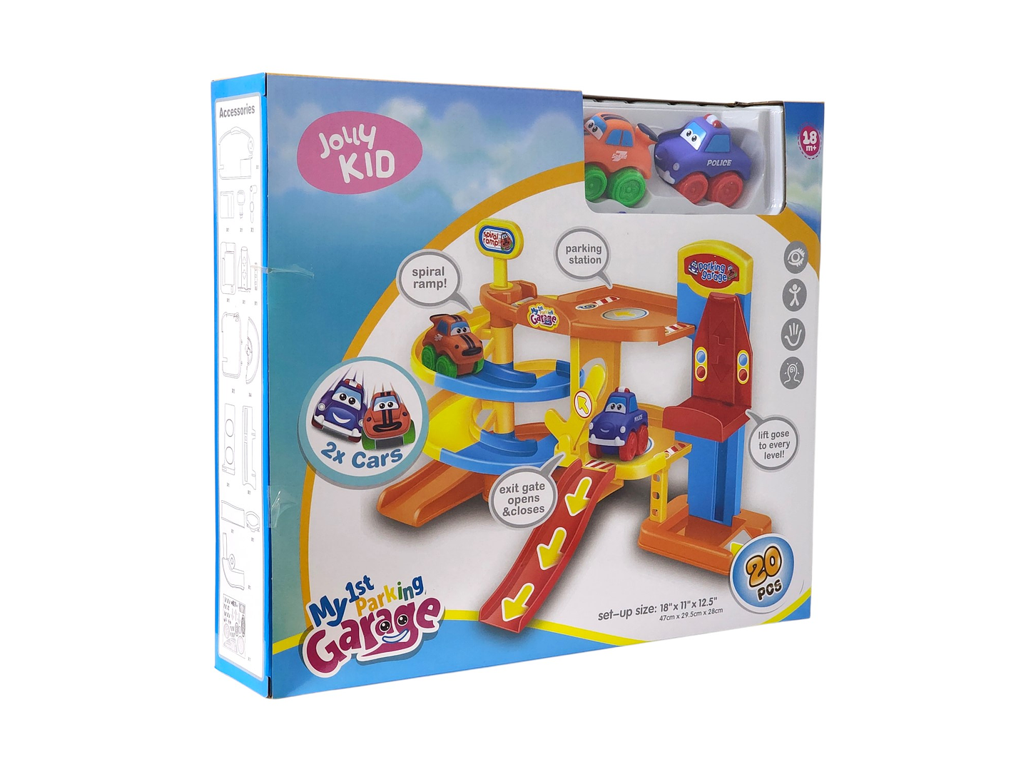 Set de Pista Estacionamiento 20pz + 2 Autos Infantil DBG1608 1