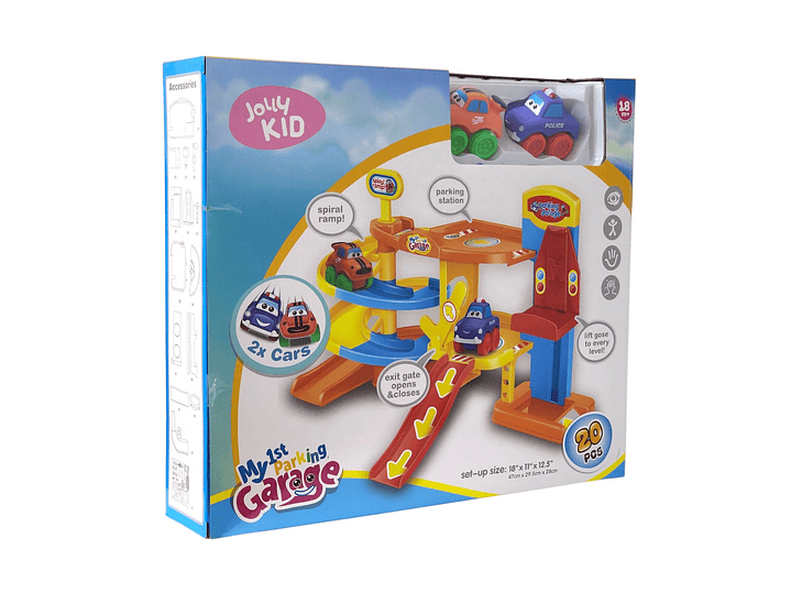 Set de Pista Estacionamiento 20pz + 2 Autos Infantil DBG1608 1