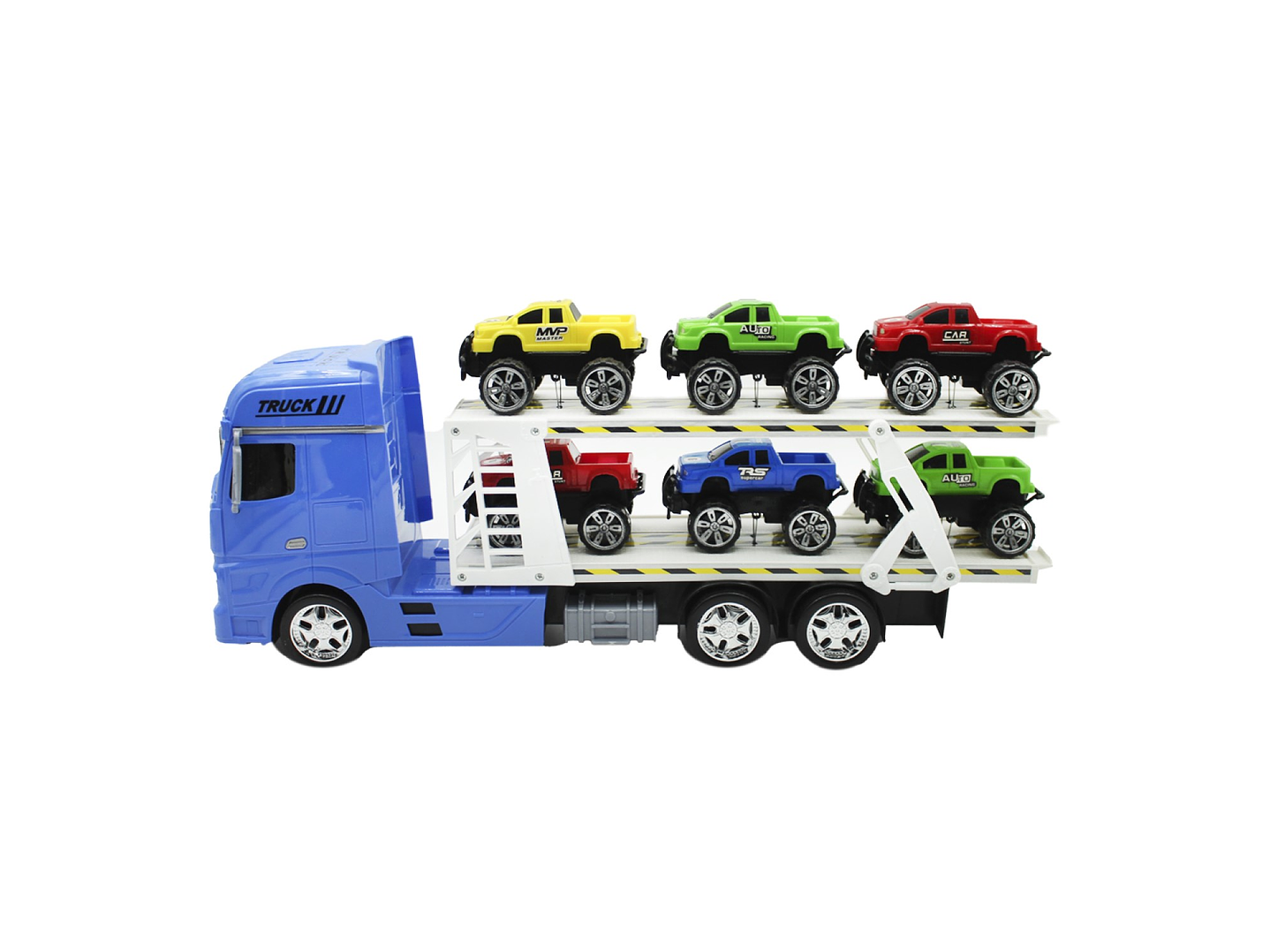 Juguete Camión Transportador Mosquito + 6 Autos DBG1614BL 3