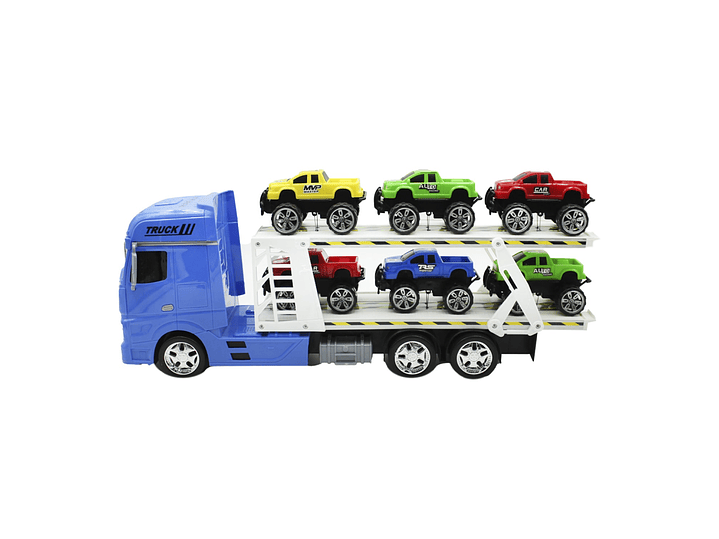 Juguete Camión Transportador Mosquito + 6 Autos DBG1614BL 3