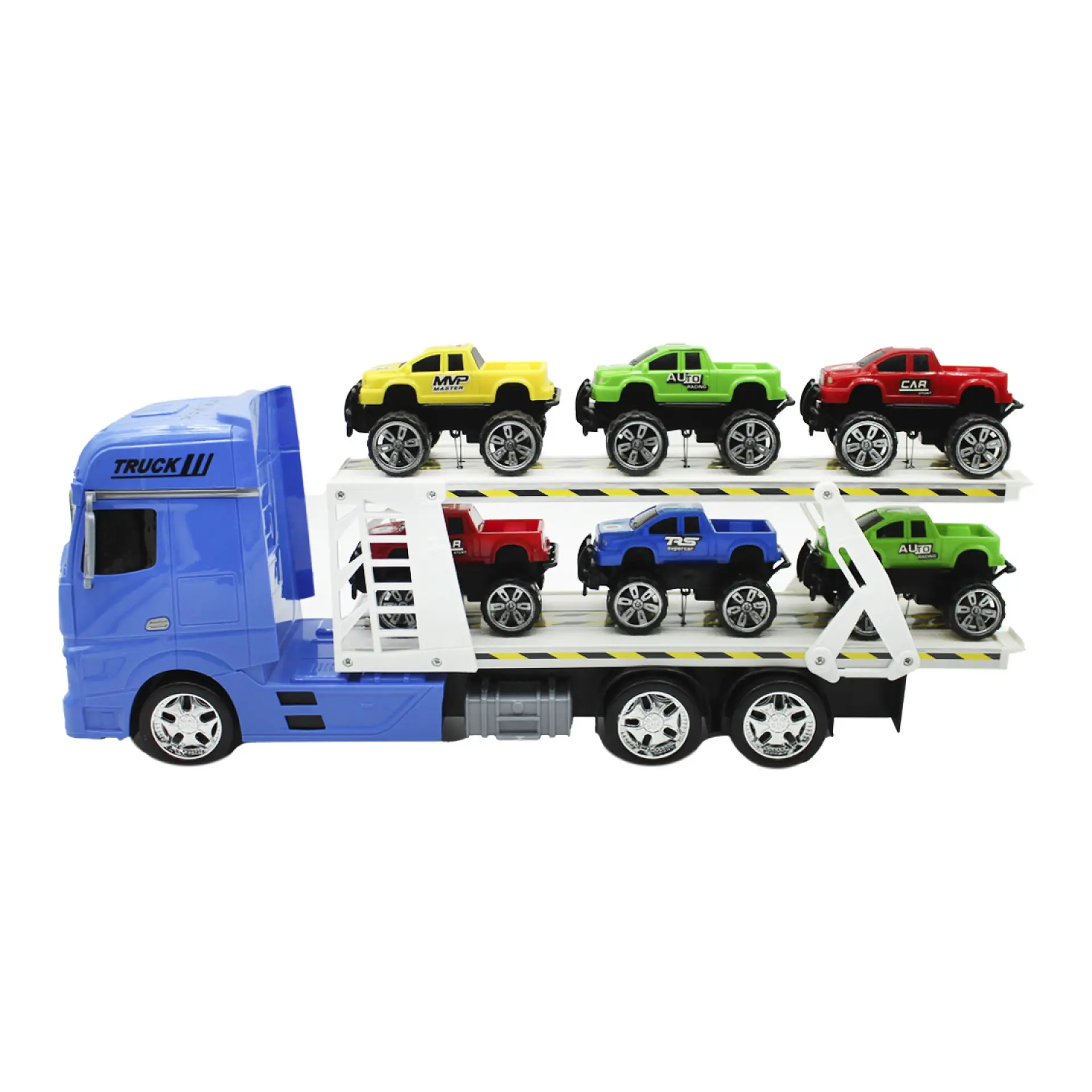 Juguete Camión Transportador Mosquito + 6 Autos DBG1614BL 3