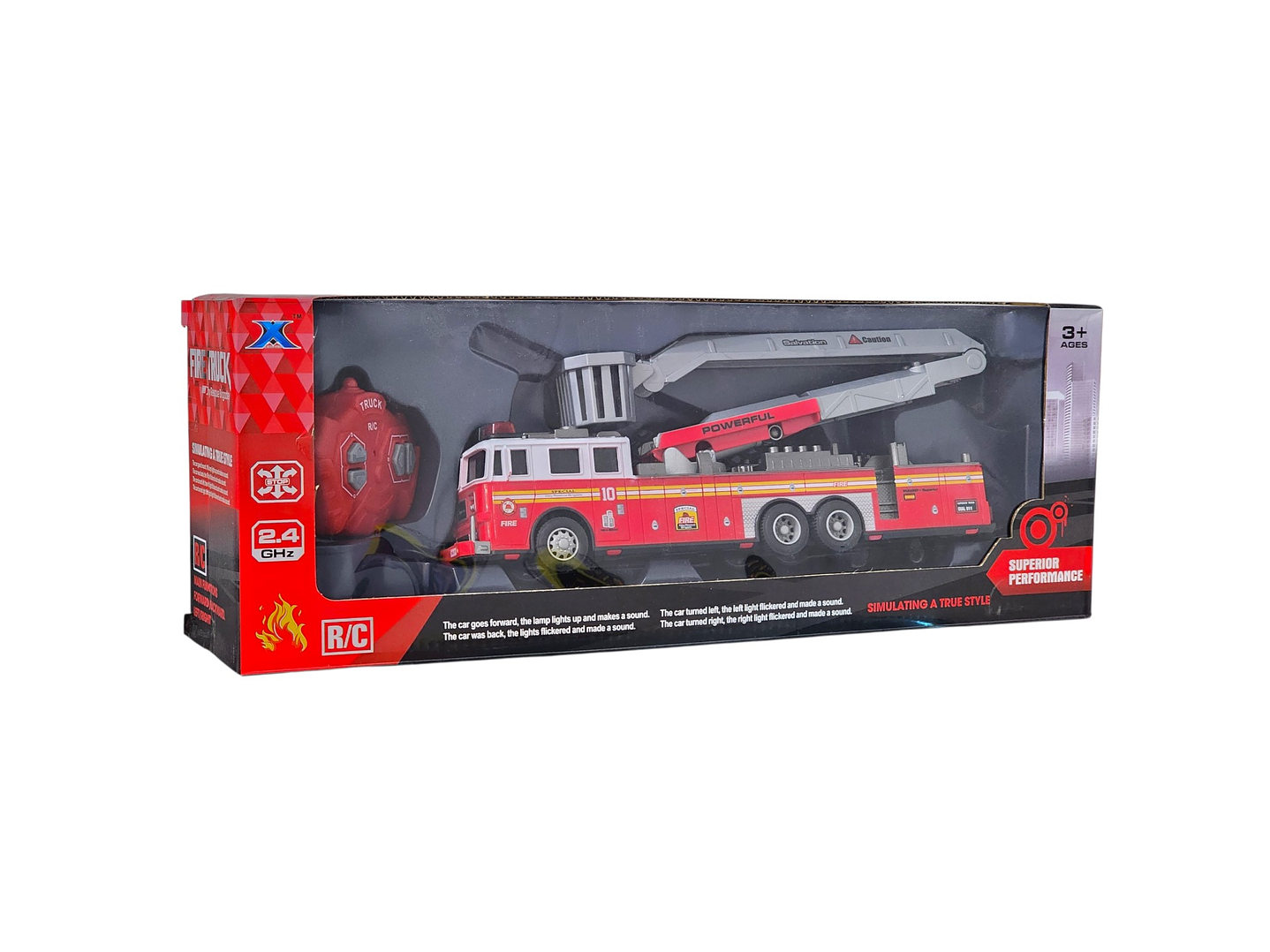 Juguete Camión Bomberos RC 2.4 Ghz Sonido Escalera DBG1698 5