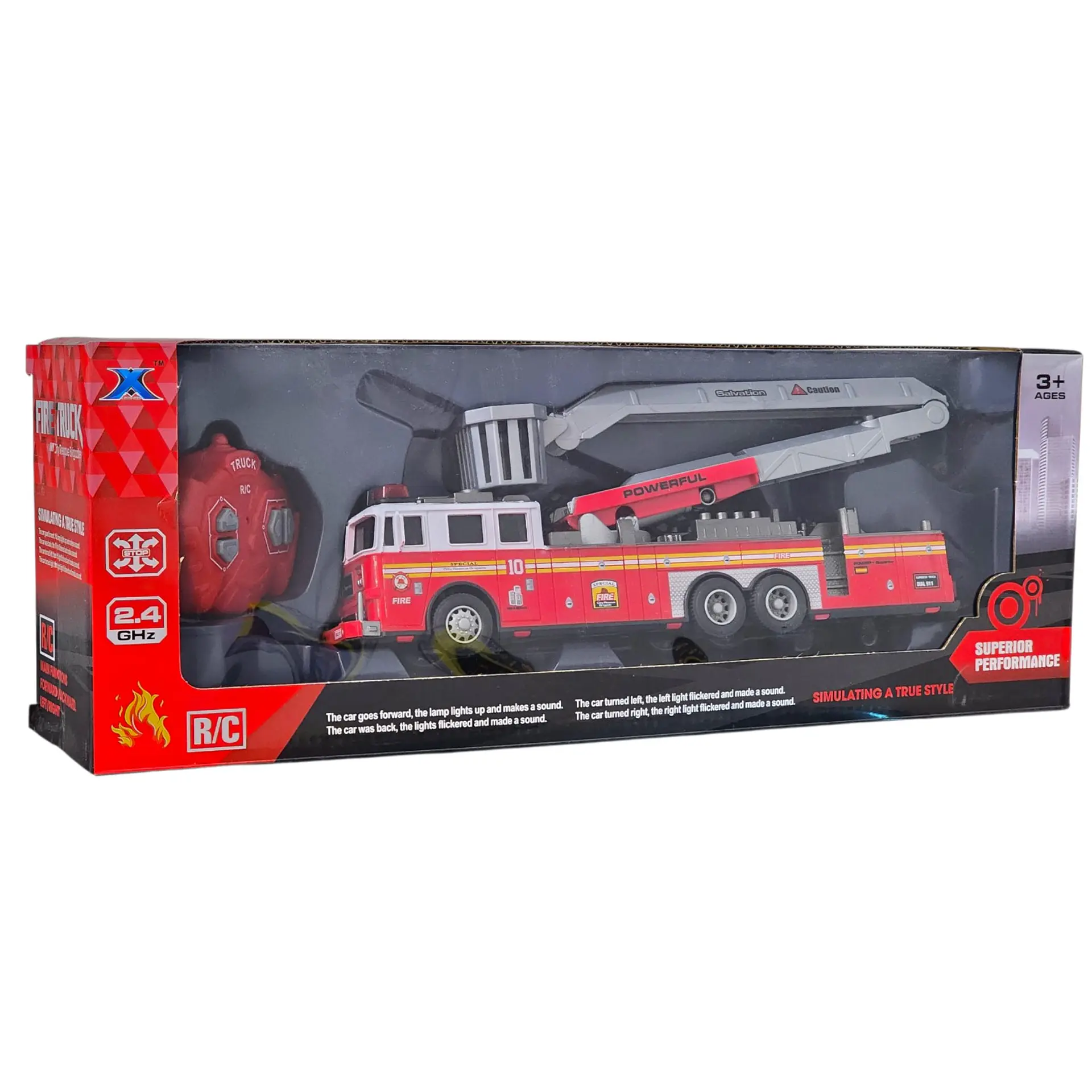 Juguete Camión Bomberos RC 2.4 Ghz Sonido Escalera DBG1698 5