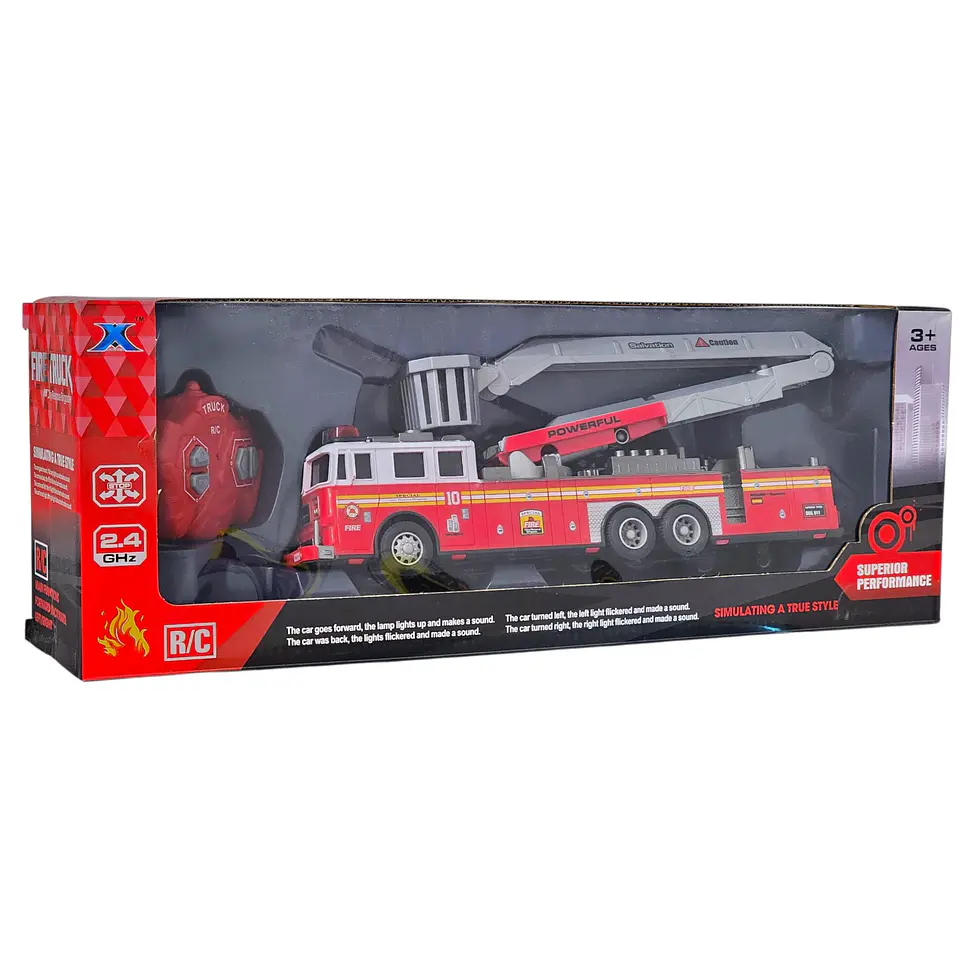 Juguete Camión Bomberos RC 2.4 Ghz Sonido Escalera DBG1698 5