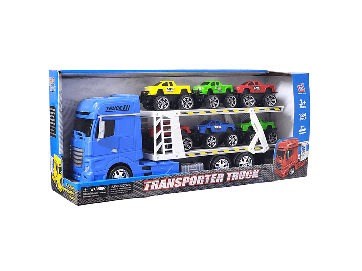 Juguete Camión Transportador Mosquito + 6 Autos DBG1614BL 5