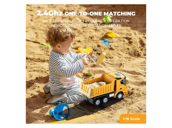Juguete Camión Carga RC 9 Canales Batería Recargable DBG1694 7