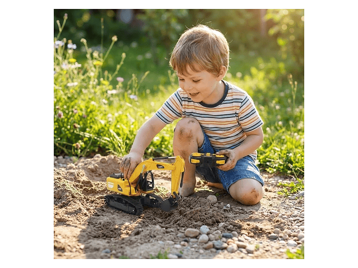 Juguete Excavadora RC 5 Canales Esc 1:24 Recargable DBG1697 6