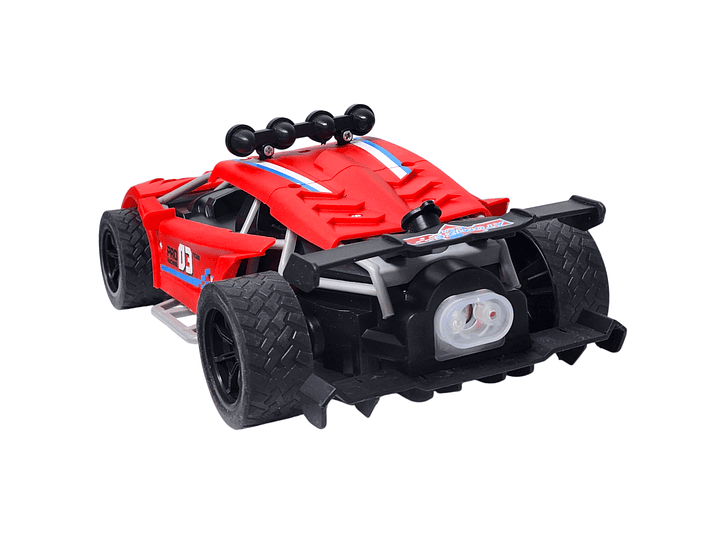 Auto de carrera RC Luz Música y Vapor Trasero DBG1759R Rojo 7