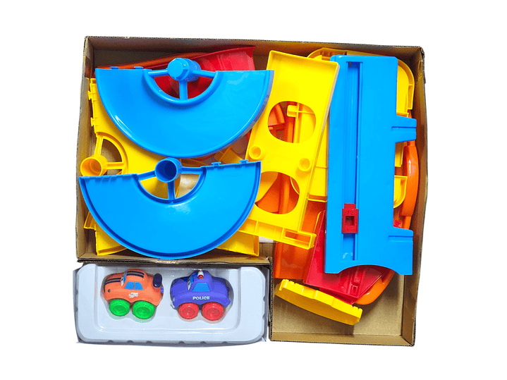 Set de Pista Estacionamiento 20pz + 2 Autos Infantil DBG1608 6