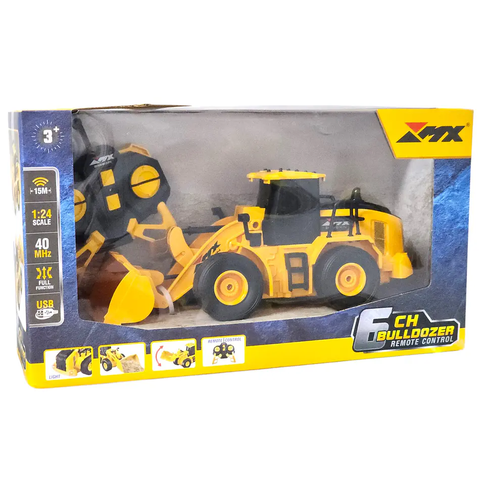 Juguete Excavadora RC Esc 1:24 Luz Sonido Recargable DBG1696 3