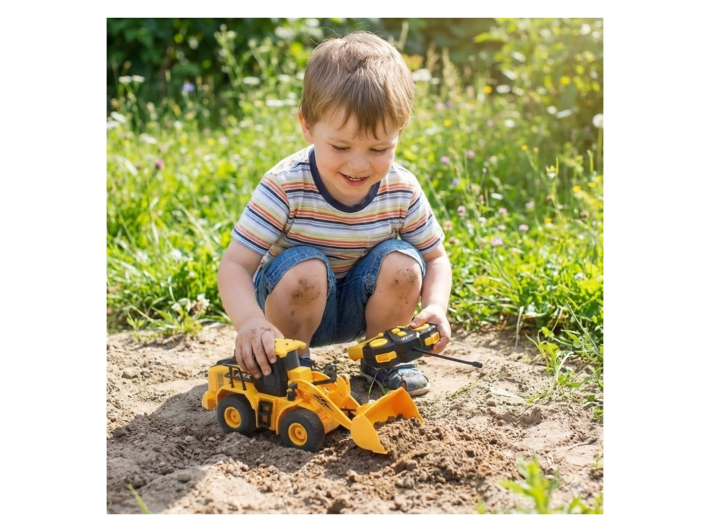 Juguete Excavadora RC Esc 1:24 Luz Sonido Recargable DBG1696 7